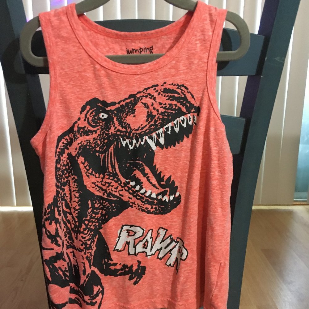 Boys T-Rex Tank, Electric Pink, Size - 5